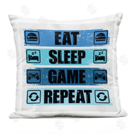 Angela Nickeas | Eat Sleep Game Repeat Blue Phrase