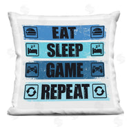 Angela Nickeas | Eat Sleep Game Repeat Blue Phrase