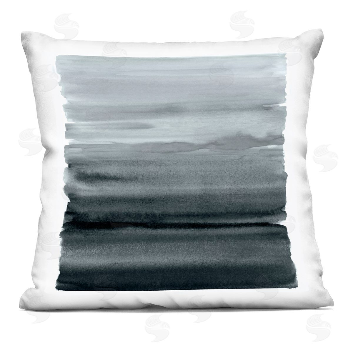 Monochromatic Grey Gradient Decorative Printed Pillow, Home Decor by Allie Corbin