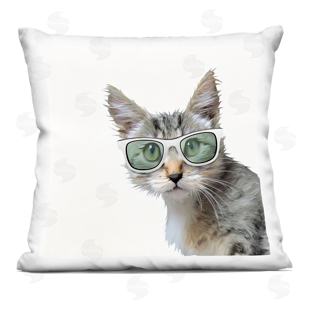 Cool Cat Sunglasses Animal Decorative Printed Pillow, Home Decor by Kim Curinga