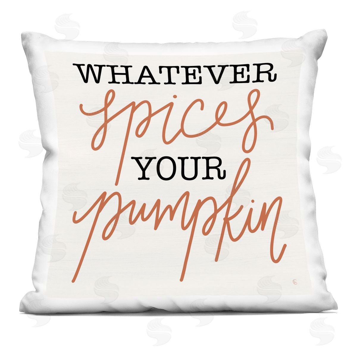 Whatever Spices Your Pumpkin Phrase Decorative Printed Pillow, Home Decor by Fearfully Made Creations