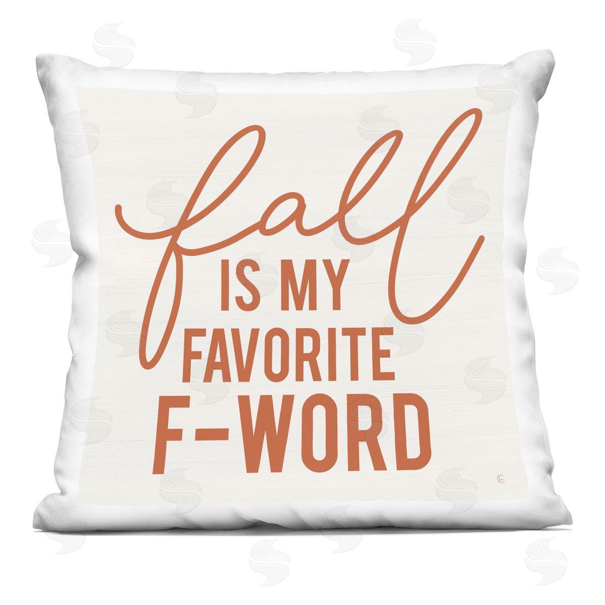 Fall My Favorite F-Word Humor Decorative Printed Pillow, Home Decor by Fearfully Made Creations