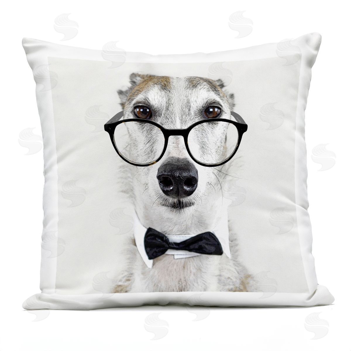 Funny Dog Formal Bowtie Outdoor Printed Pillow, Home Decor by Karen Smith
