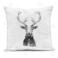 Lettered and Lined | Winter Deer Wearing Scarf