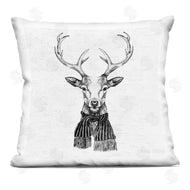 Lettered and Lined | Winter Deer Wearing Scarf