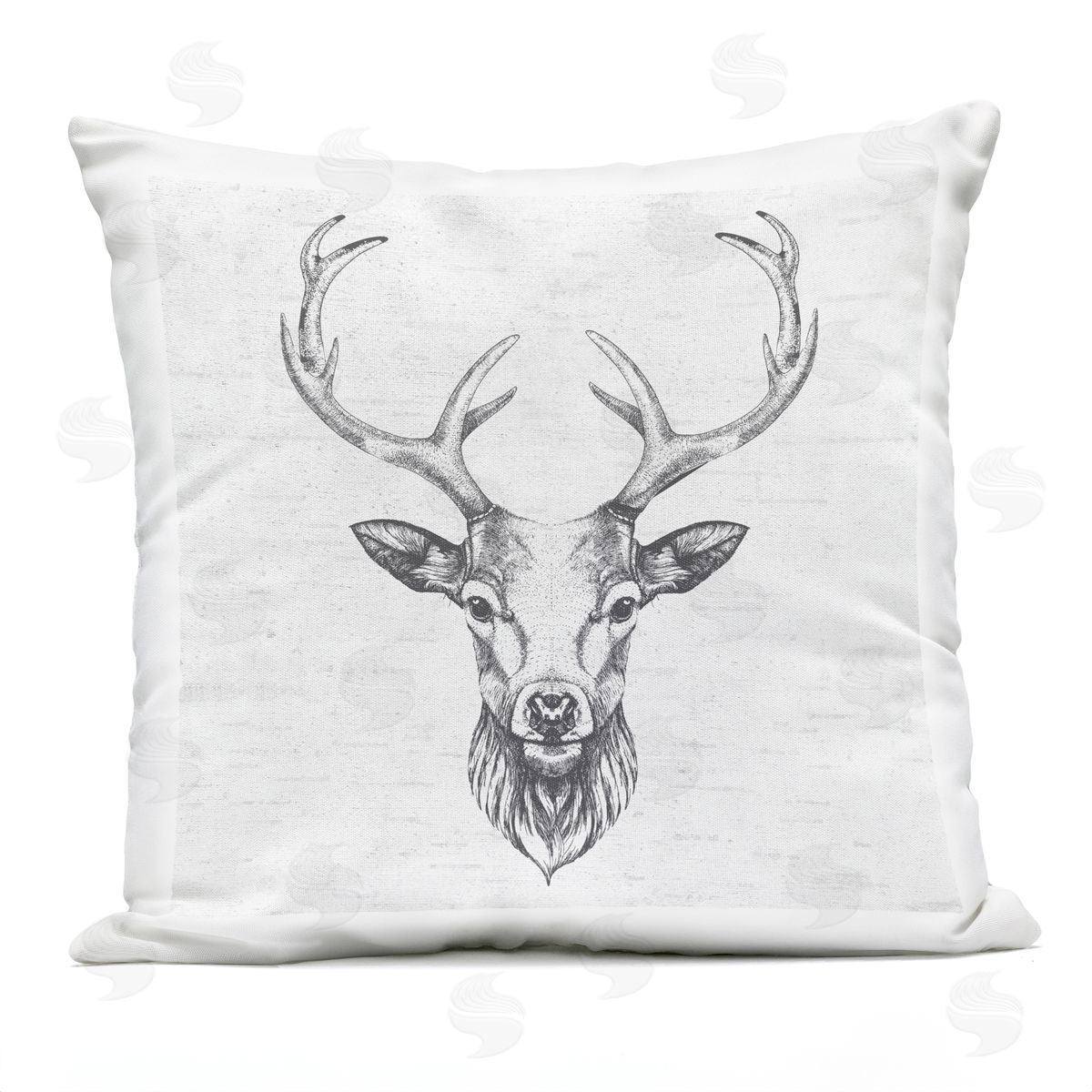 Woodland Rustic Deer Antlers Outdoor Printed Pillow, Home Decor by Lettered and Lined