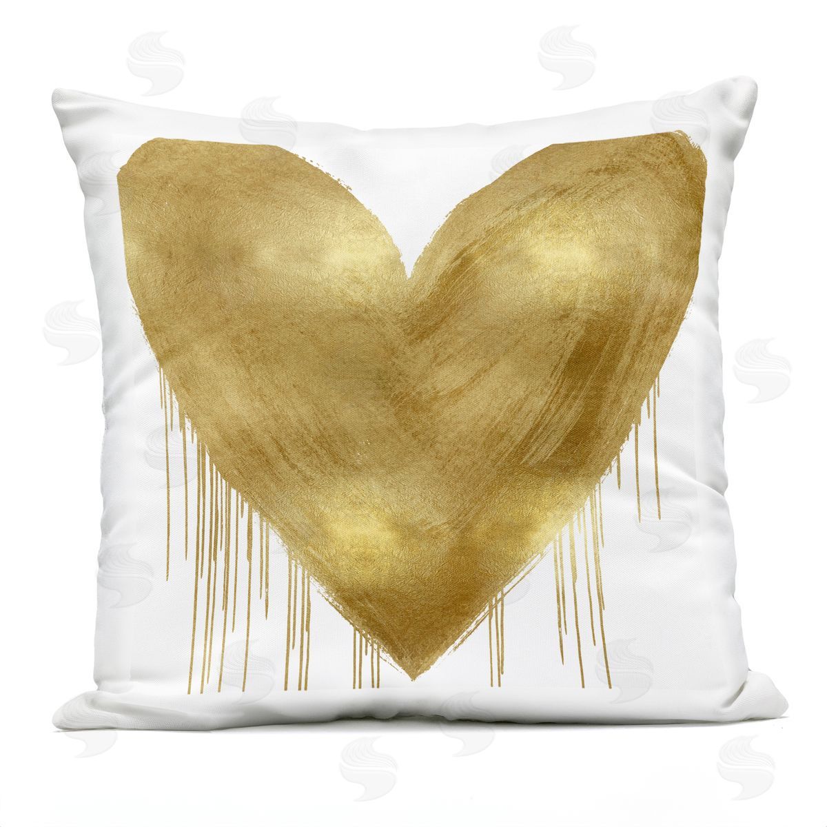 Modern Glam Heart Shape Outdoor Printed Pillow, Home Decor by Lindsay Rodgers