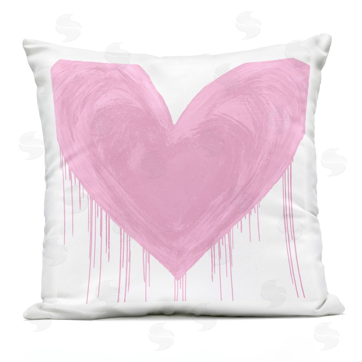 Contemporary Pink Heart Symbol Outdoor Printed Pillow, Home Decor by Lindsay Rodgers