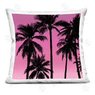 Mia Jensen | Pink Vivid Sunrise Palm Trees