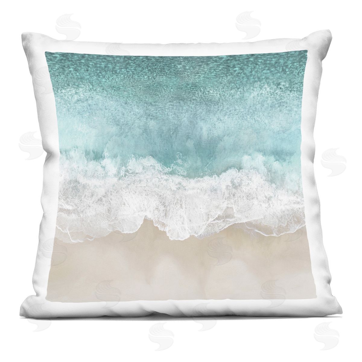Aerial Beach Waves View Decorative Printed Pillow, Home Decor by Maggie Olsen