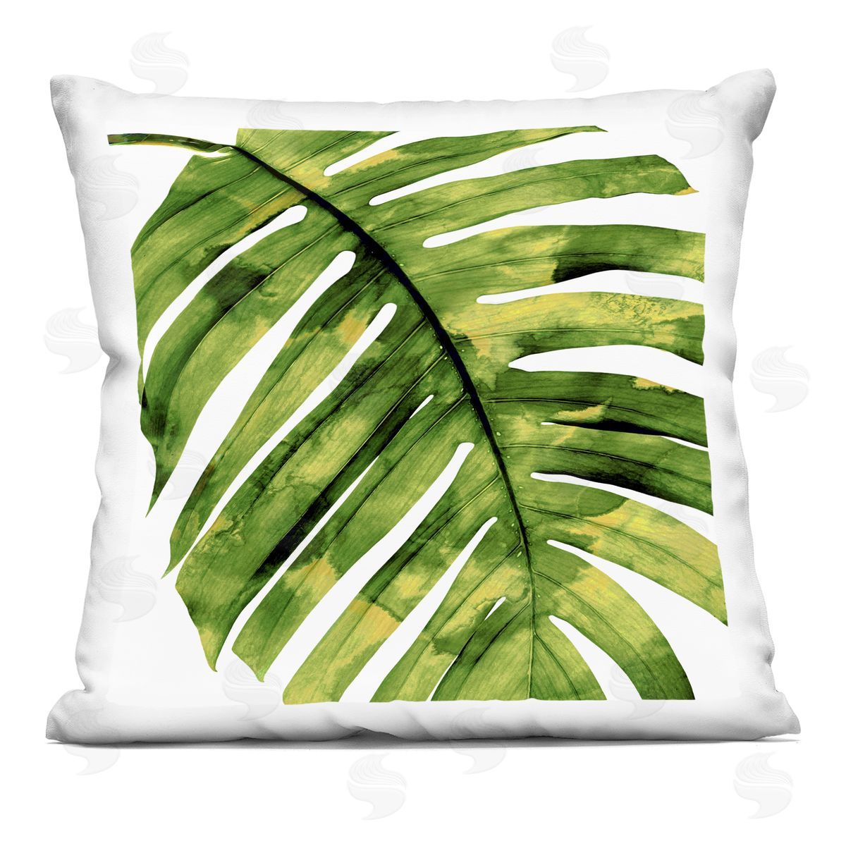 Bold Monstera Leaf Tropical Decorative Printed Pillow, Home Decor by Melonie Miller