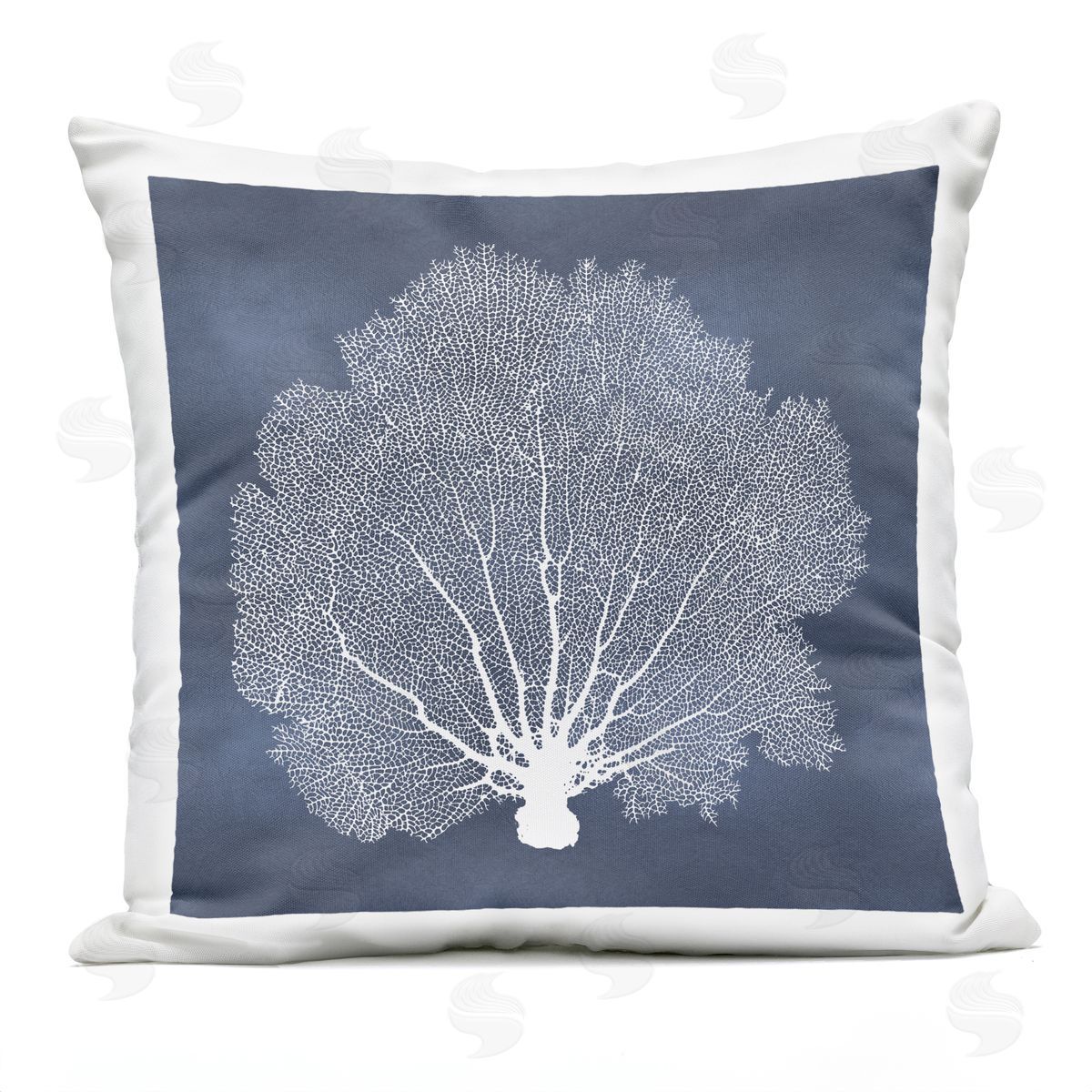 Abstract Coral Sea Vegetation Outdoor Printed Pillow, Home Decor by Melonie Miller