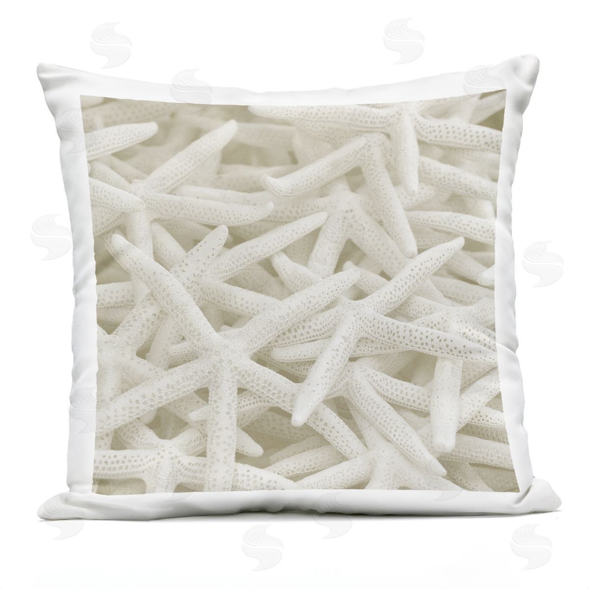 White Sea Life Starfish Nature Outdoor Printed Pillow, Home Decor by Stupell Studio