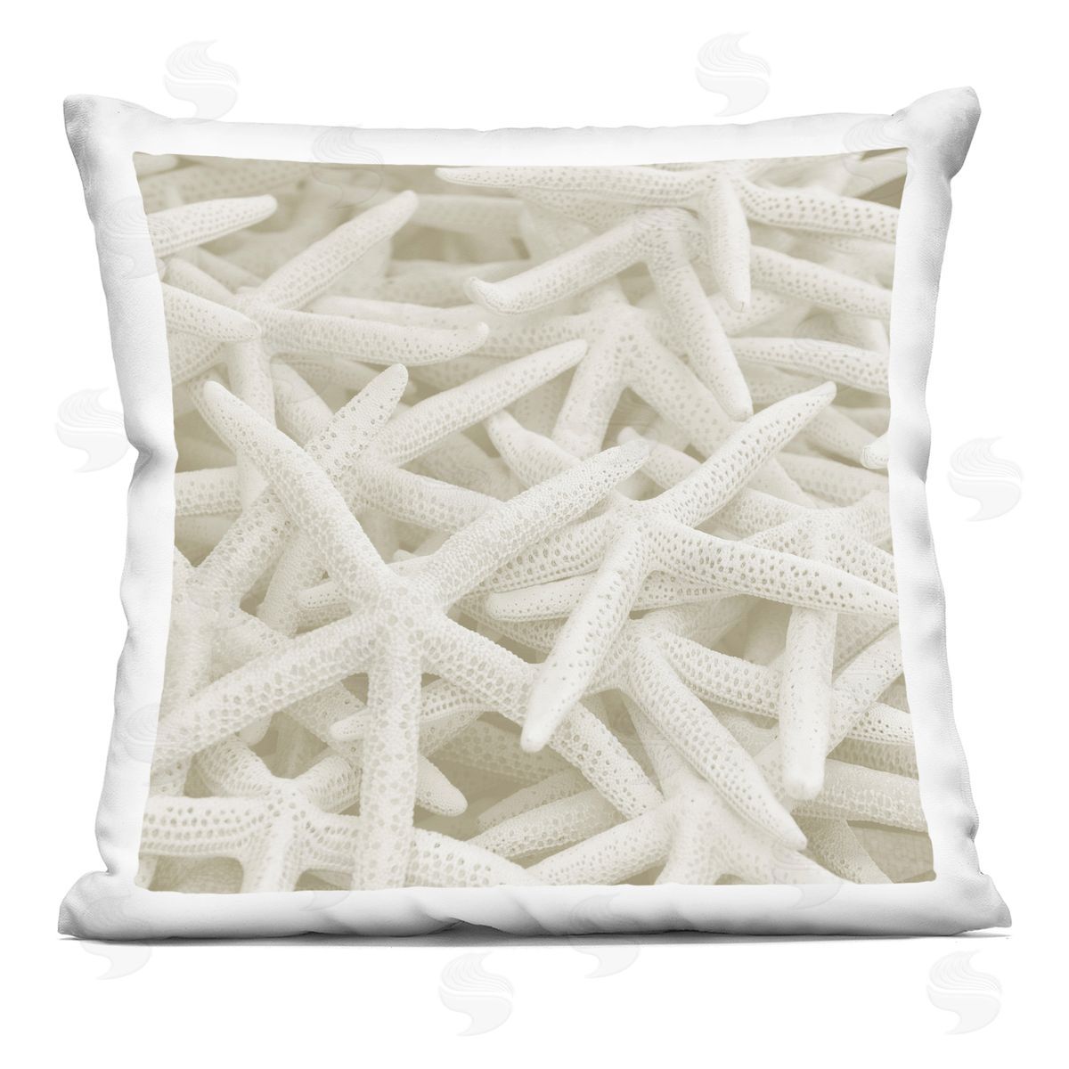 White Sea Life Starfish Nature Decorative Printed Pillow, Home Decor by Stupell Studio