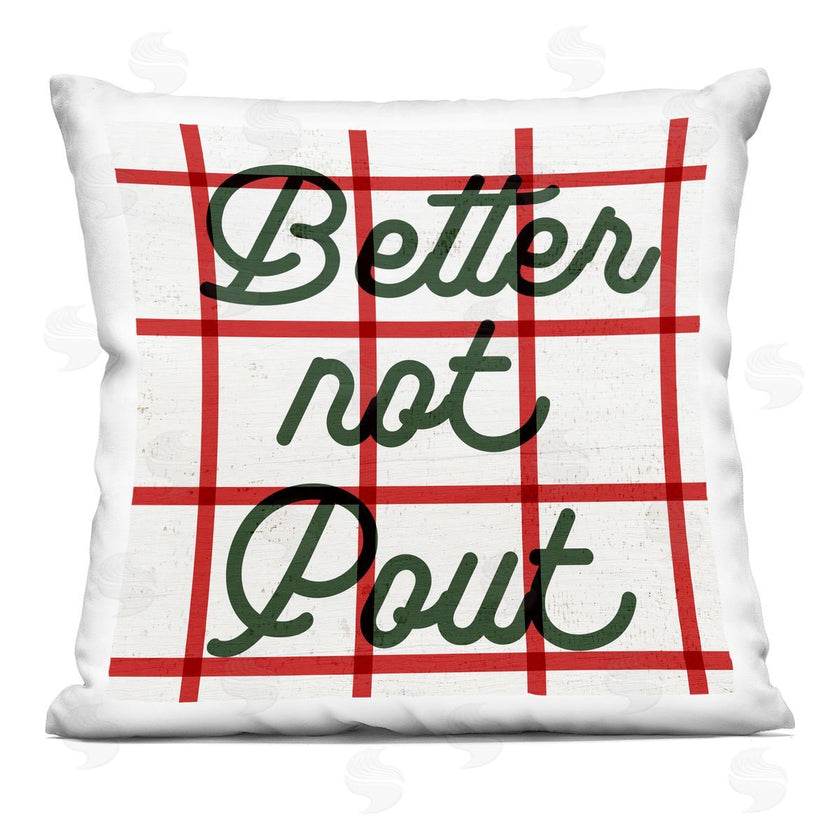 Stupell Studio | Better Not Pout Christmas Plaid