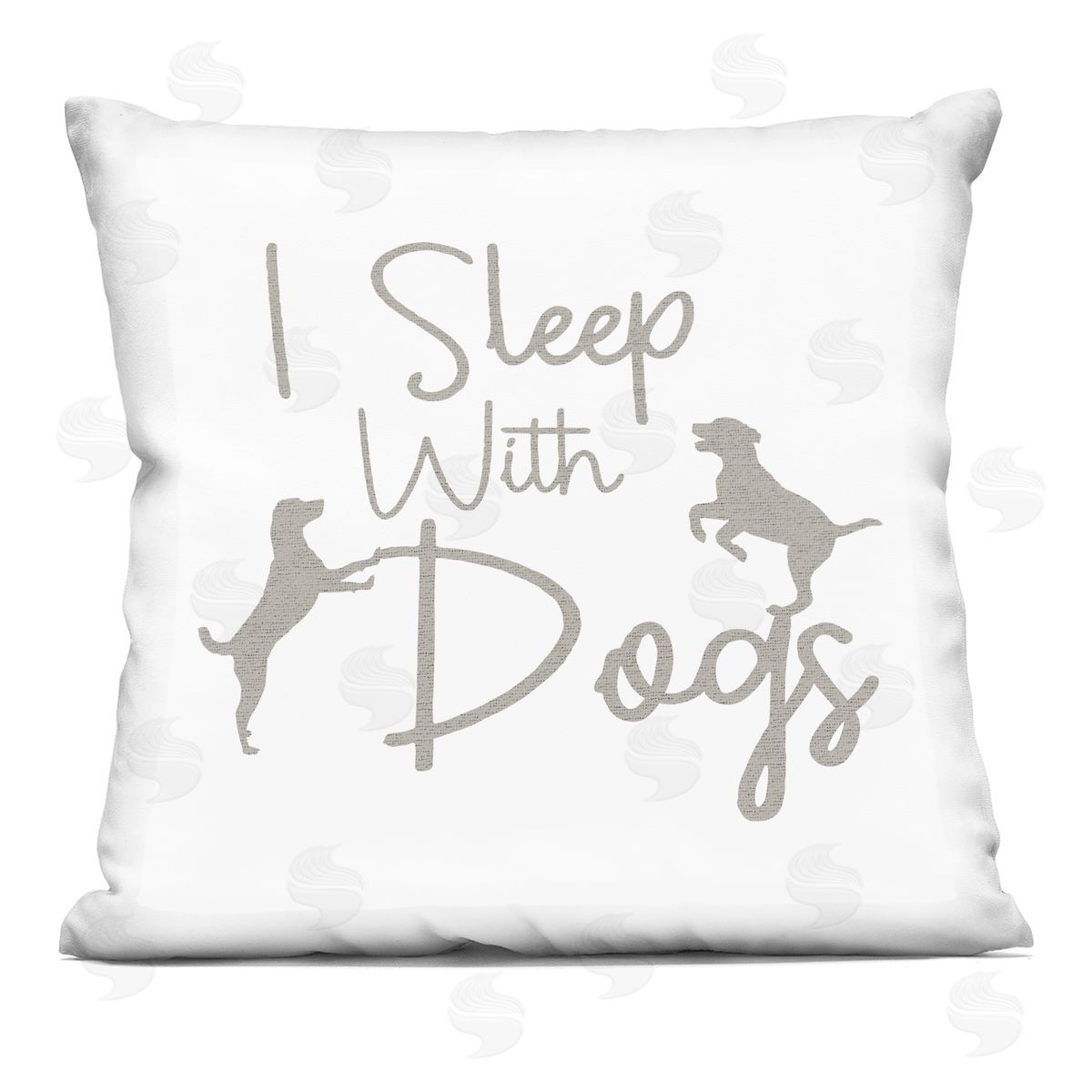 I Sleep With Dogs Funny Pet Decorative Printed Pillow, Home Decor by Stupell Studio