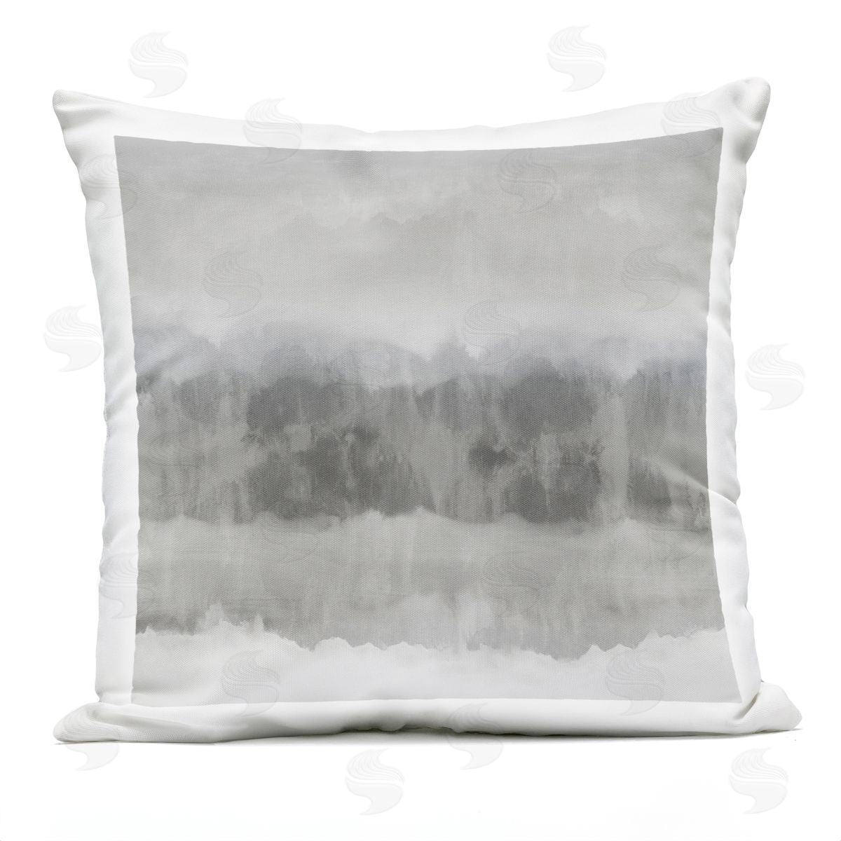 Grey Abstract Ambient Landscape Outdoor Printed Pillow, Home Decor by Rachel Springer