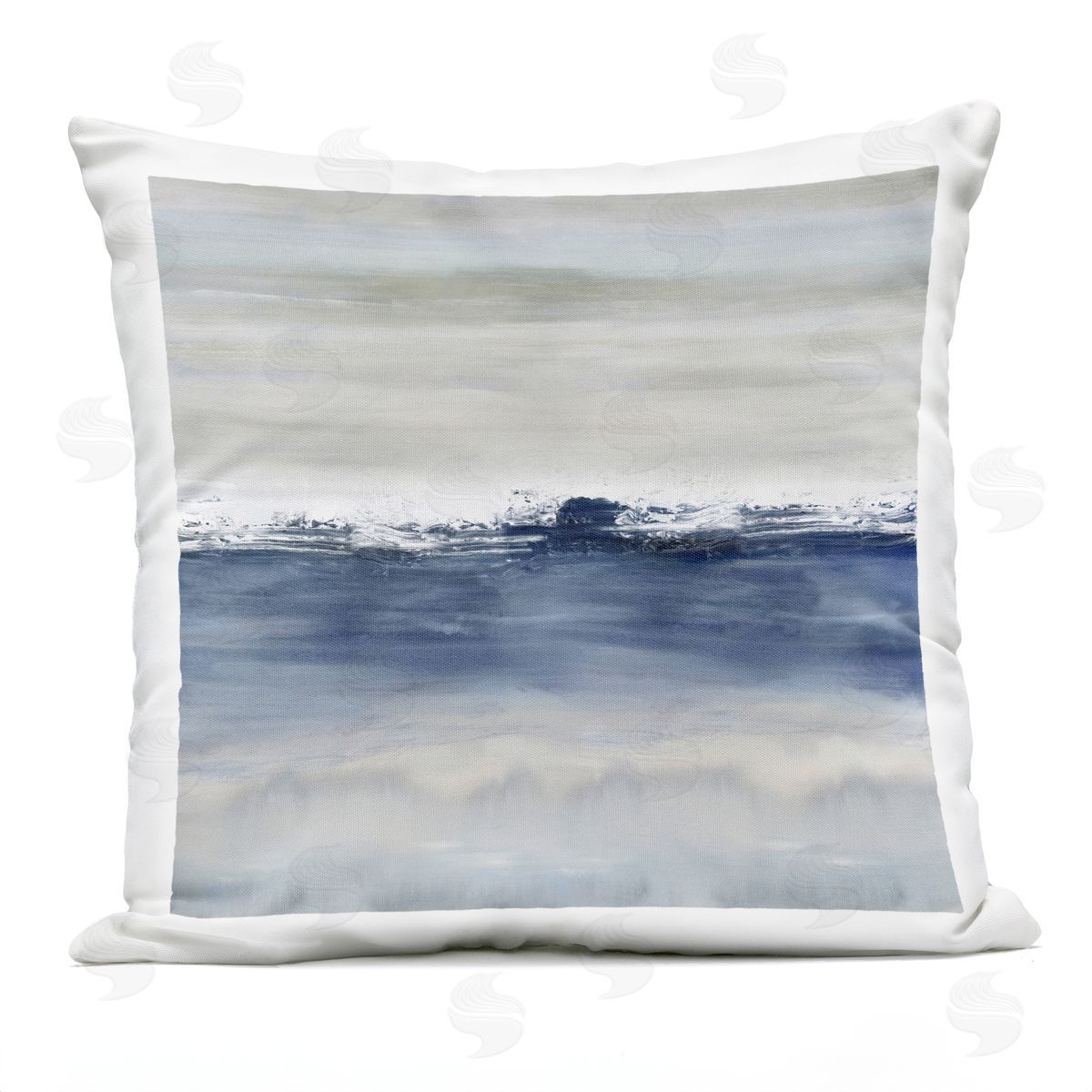 Abstract Blue Grey Gradient Outdoor Printed Pillow, Home Decor by Rachel Springer