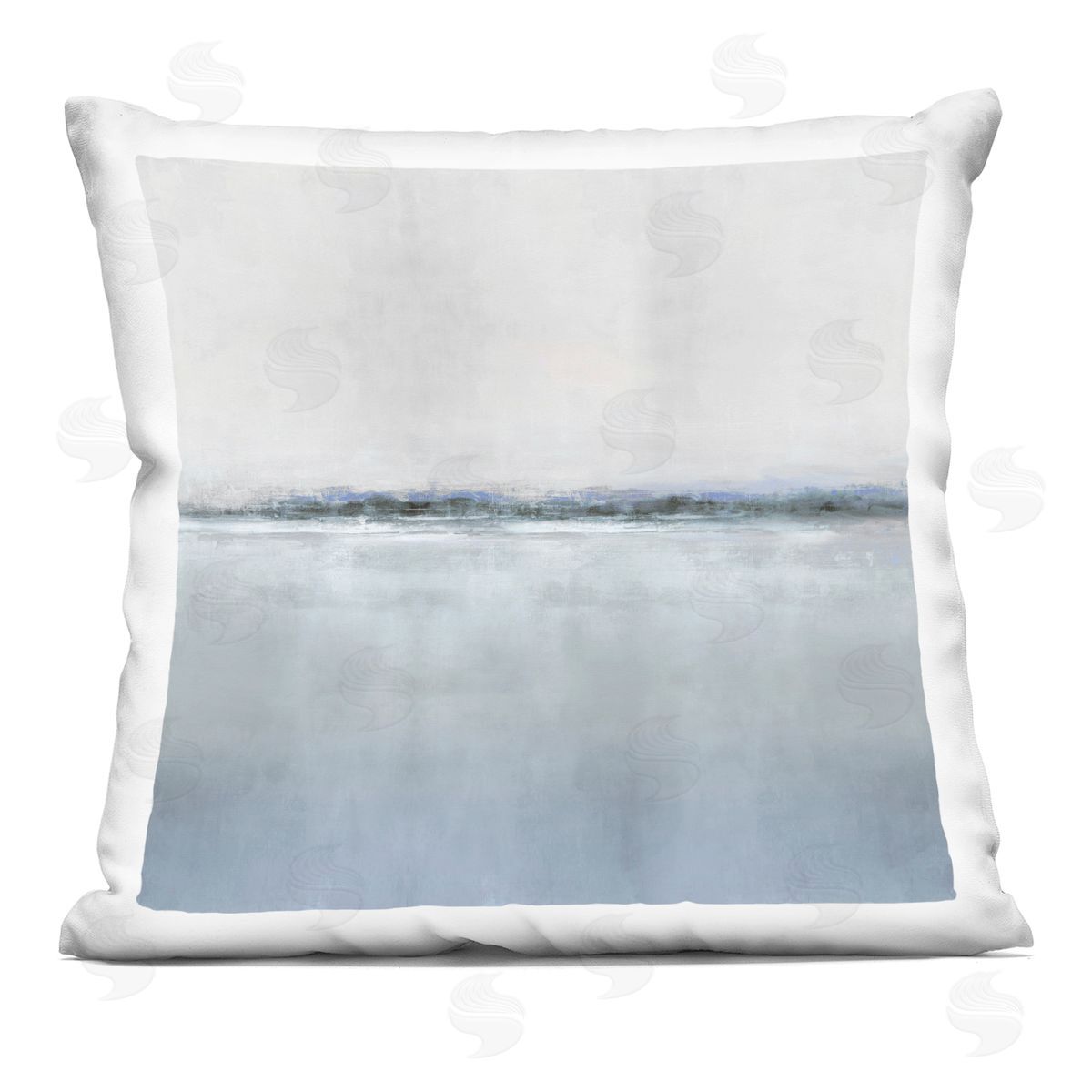 Contemporary Grey Ocean Gradient Decorative Printed Pillow, Home Decor by Rachel Springer