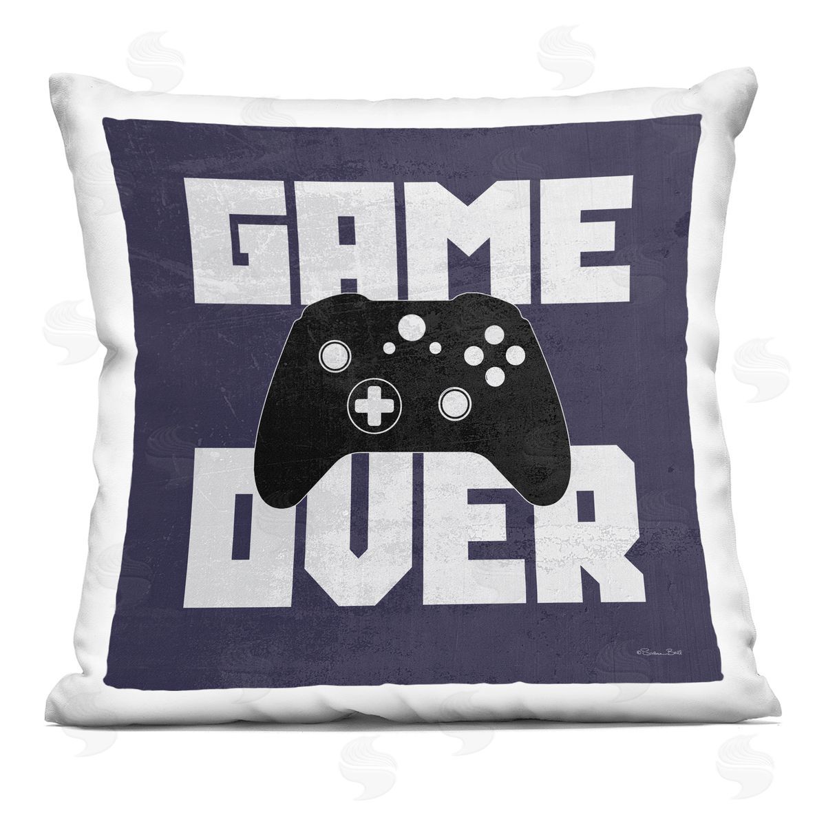 Bold Game Over Controller Decorative Printed Pillow, Home Decor by Susan Ball