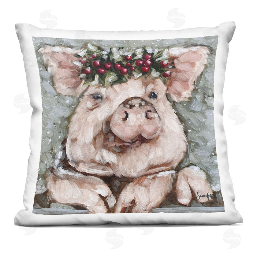Sara G. Designs | Festive Piglet Winter Holly Berries