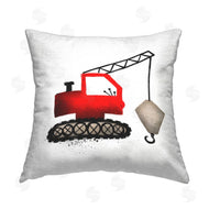 Elizabeth Medley | Red Construction Crane Vehicle
