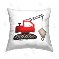 Elizabeth Medley | Red Construction Crane Vehicle