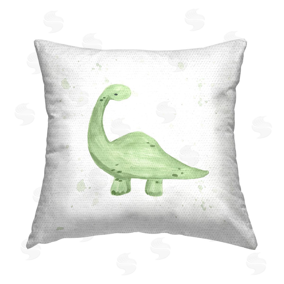 Green Dinosaur Fun Nursery Outdoor Printed Pillow, Home Decor by Lucille Price