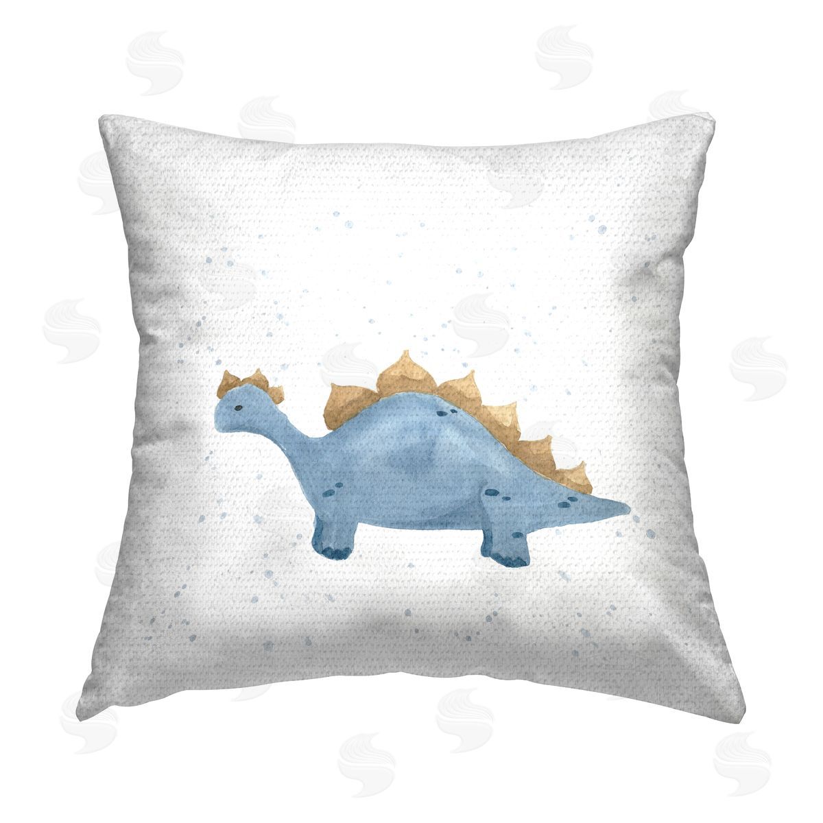 Blue Nursery Dinosaur Outdoor Printed Pillow, Home Decor by Lucille Price