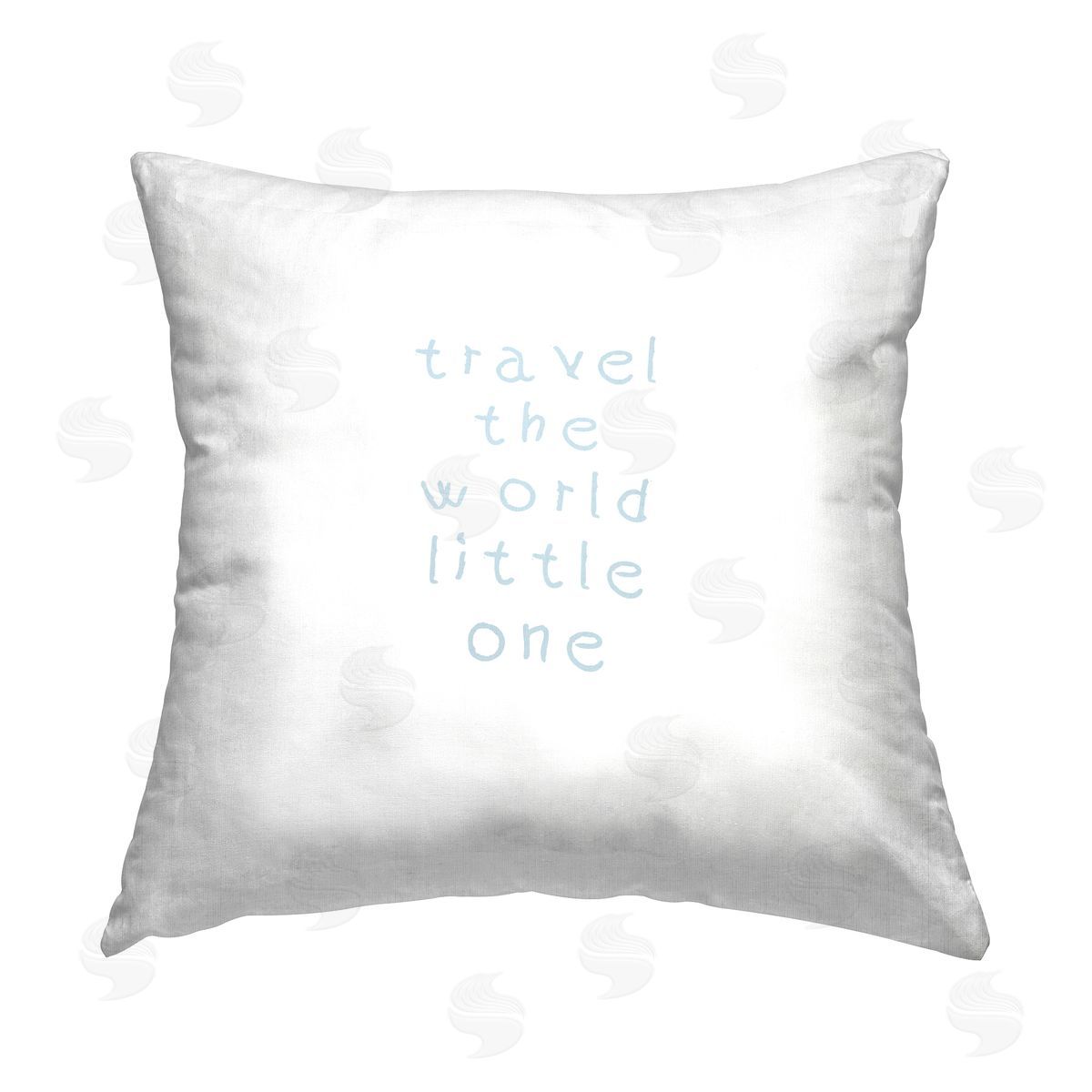 Travel The World Little One Phrase Decorative Printed Pillow, Home Decor by Carla Daly
