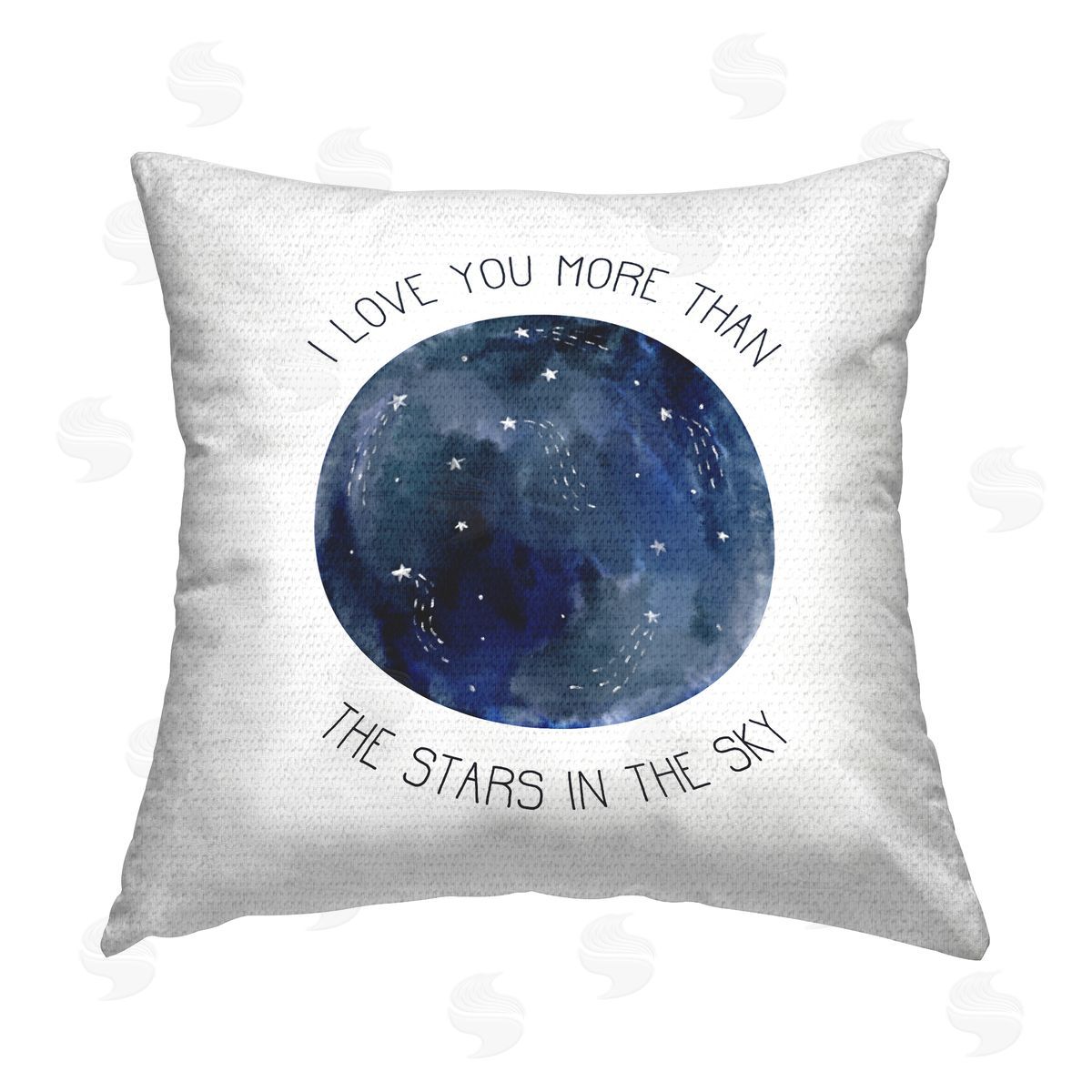 Love You More Than The Stars Phrase Outdoor Printed Pillow, Home Decor by Stupell Studio