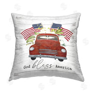 Lettered and Lined | God Bless America Vintage Truck