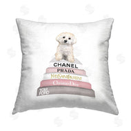 Amanda Greenwood | White & Pink Fashion Books Dog