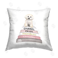 Amanda Greenwood | White & Pink Fashion Books Dog