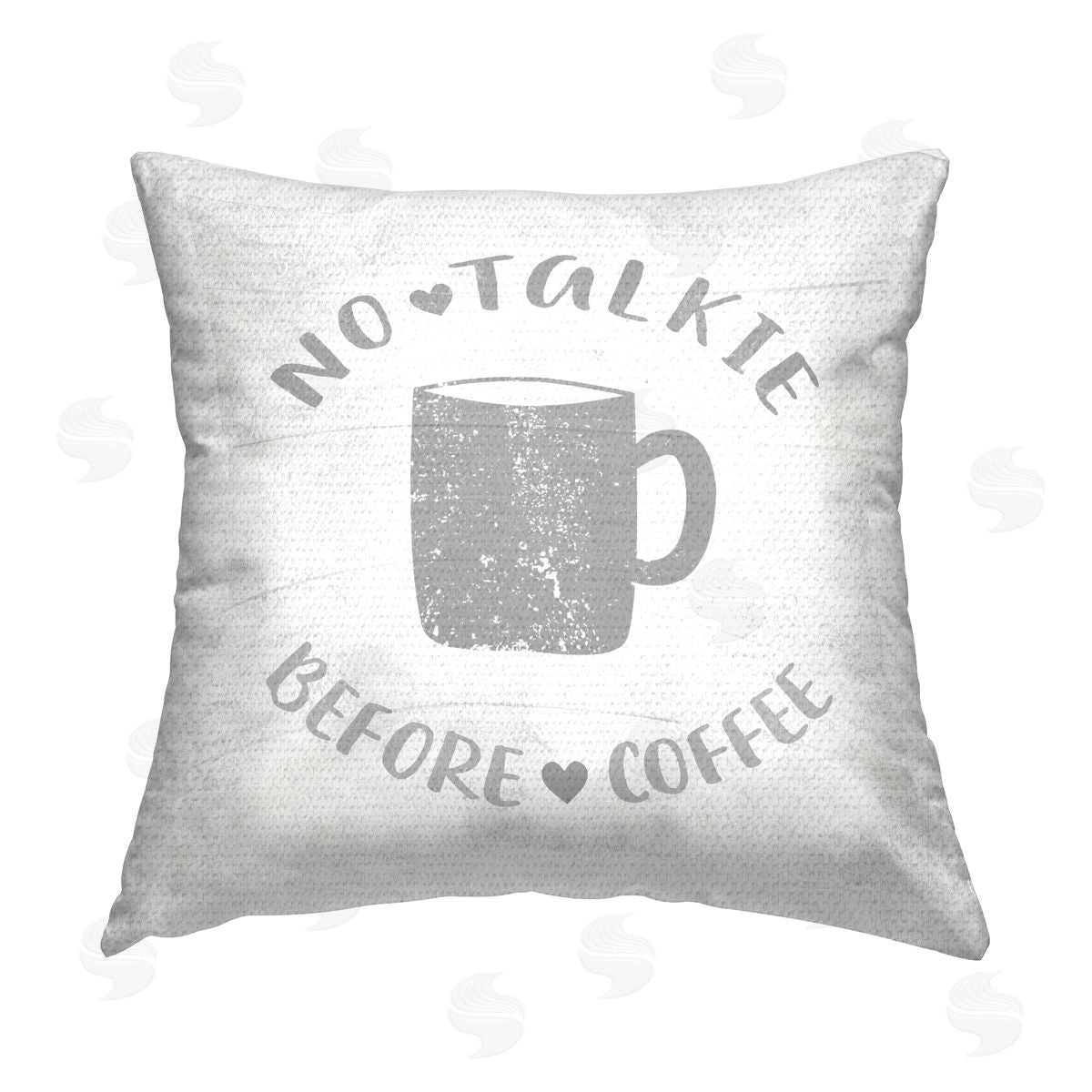 No Talkie Before Coffee Funny Outdoor Printed Pillow, Home Decor by Stupell Studio