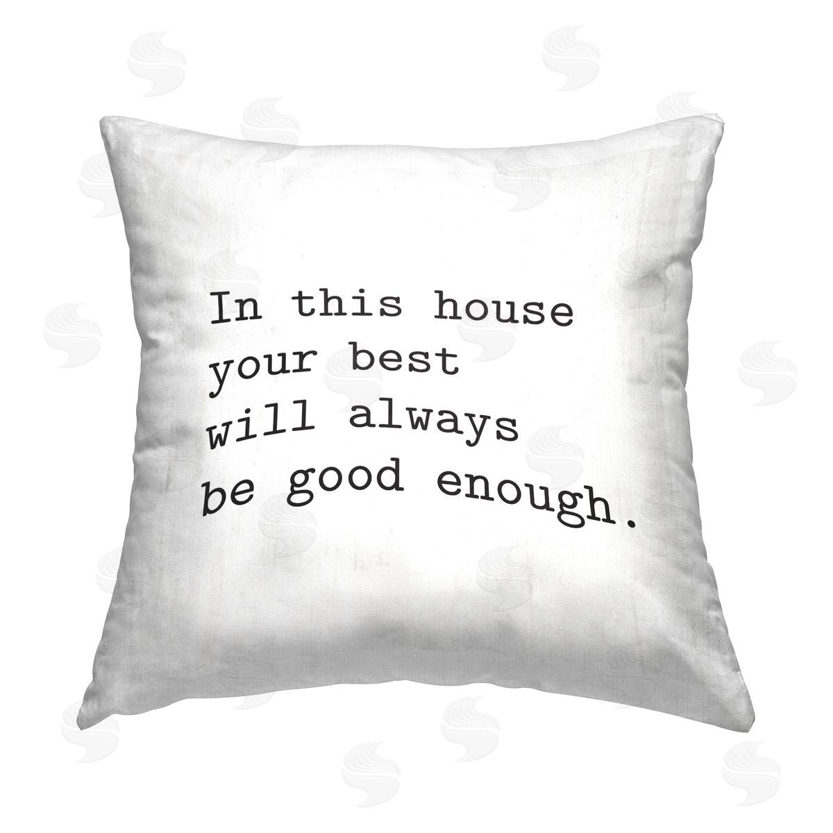Best Is Good Enough Family Phrase Decorative Printed Pillow, Home Decor by Lettered and Lined