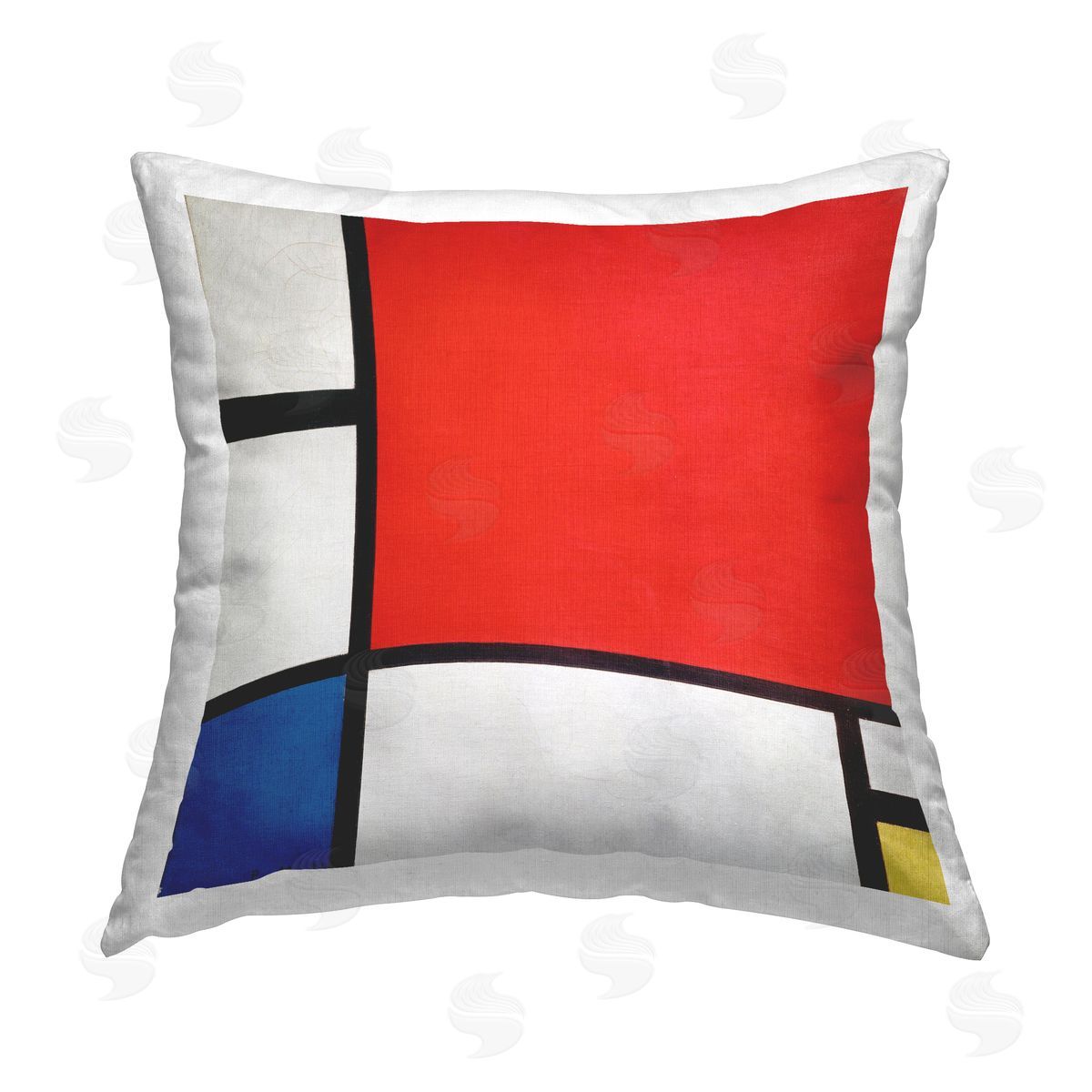 Classic Piet Mondrian Squares Decorative Printed Pillow, Home Decor by one1000paintings