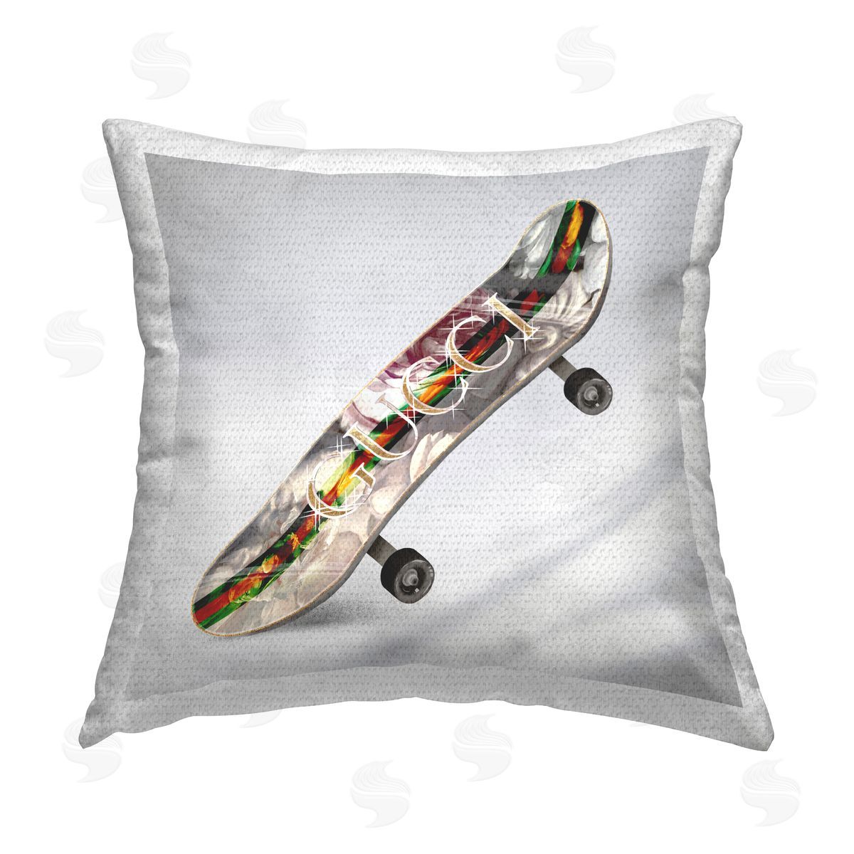 Trendy Fashion Skateboard Outdoor Printed Pillow, Home Decor by Ziwei Li