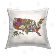 Valentina Harper | USA State Flowers Country Pattern