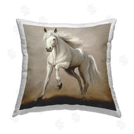 Ziwei Li | Galloping White Stallion Horse