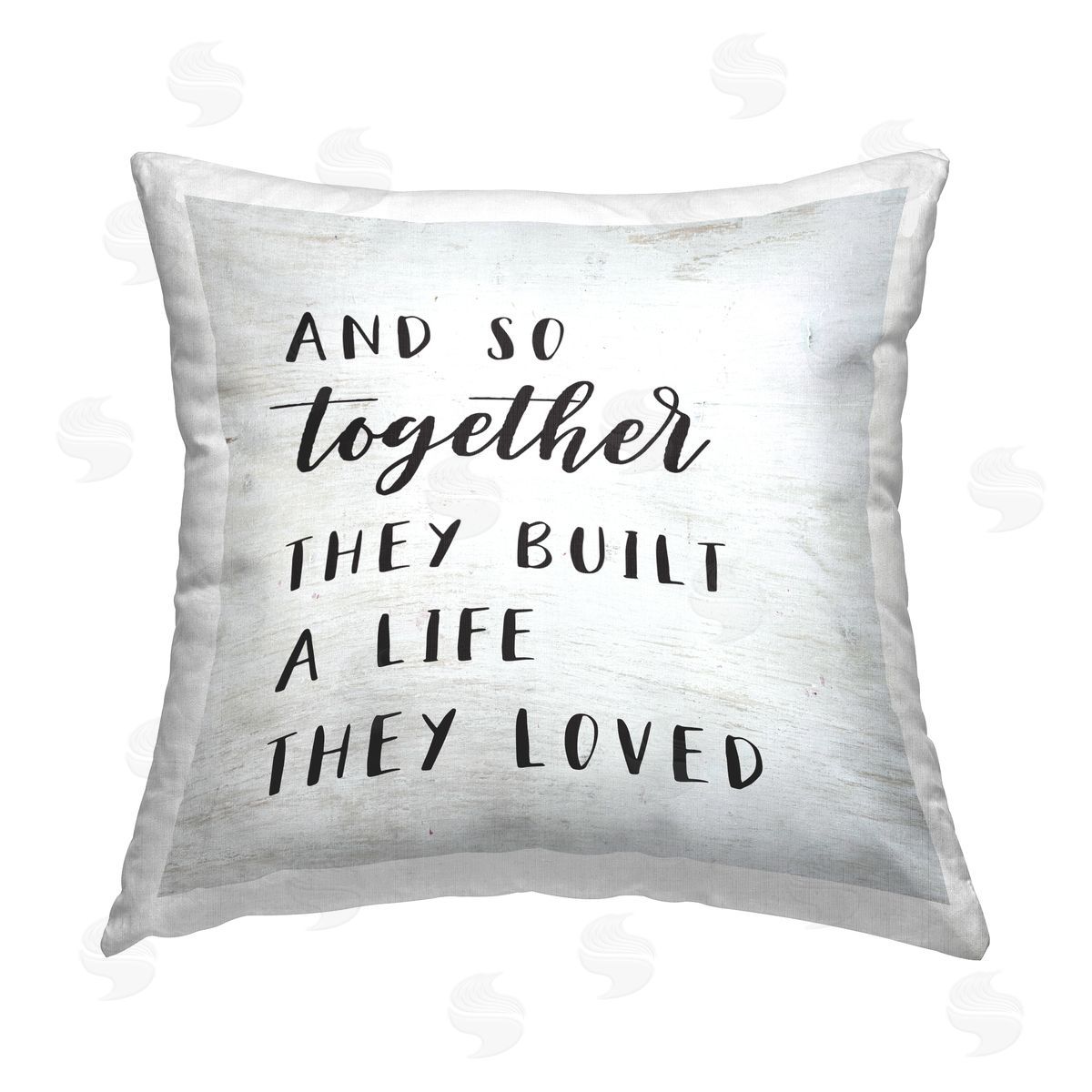 Together They Built Romantic Decorative Printed Pillow, Home Decor by Lettered and Lined