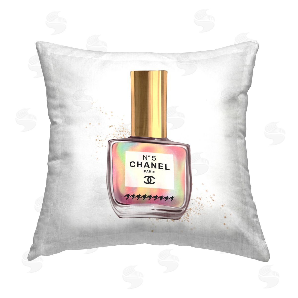 Pastel Nail Polish Trendy Fashion Decorative Printed Pillow, Home Decor by Ziwei Li