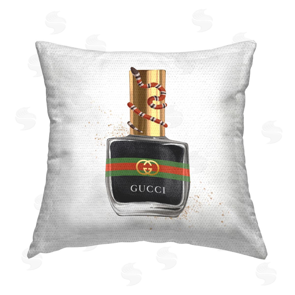 Glam Brand Fashion Nail Polish Outdoor Printed Pillow, Home Decor by Ziwei Li