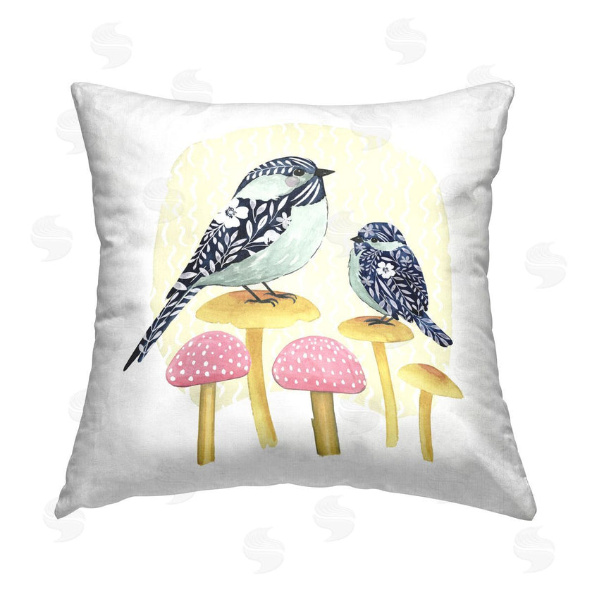 Grace Popp | Patterned Birds on Mushroom