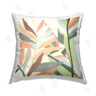 June Erica Vess | Coral & Green Abstract Leaves
