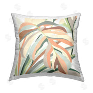 June Erica Vess | Coral Monstera Plant Leaves