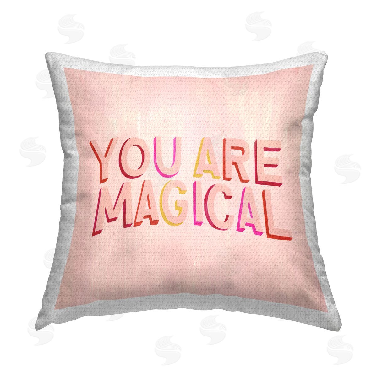 You Are Magical Pink Phrase Outdoor Printed Pillow, Home Decor by Grace Popp