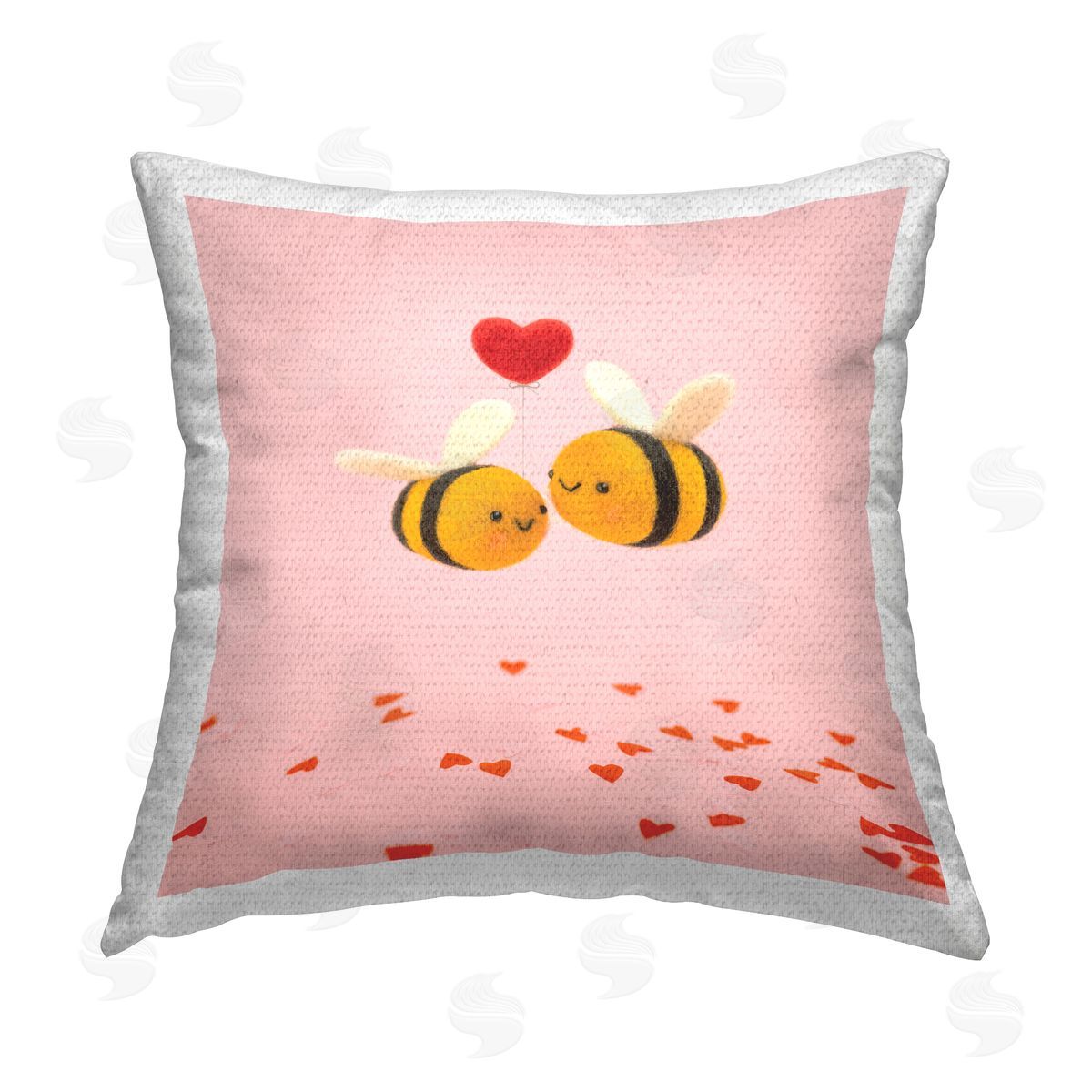 Loving Bumble Bees Outdoor Printed Pillow, Home Decor by Lemon & Sugar