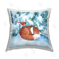 Emma Leach | Sleeping Fox & Cardinal Snowy Trees
