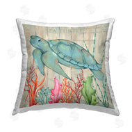 Emma Leach | Blue Sea Turtle Rustic Coral